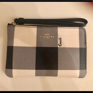 Plaid coach wristlet
